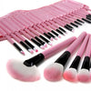 Makeup Brush Set Leather Bag